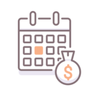 business and finance,money bag,dollar,month,calendar,date,day,term loan